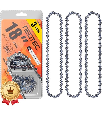 Amazon.com: 8TEN Full Chisel Chainsaw Chain 18 Inch .050 3/8 LP